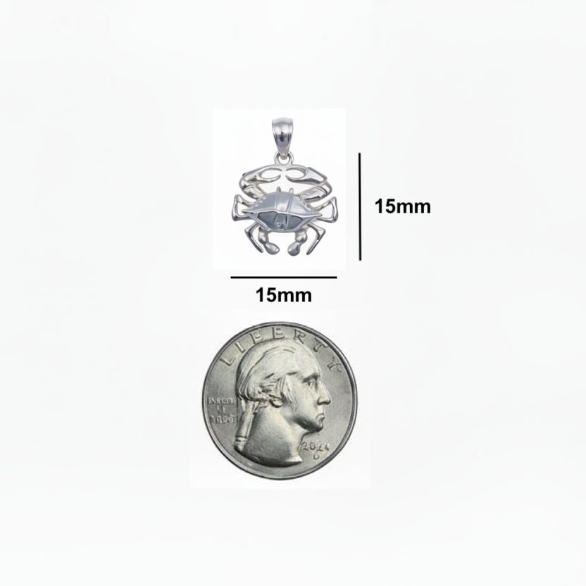 Blue Crab Sterling Silver Charm (Small)