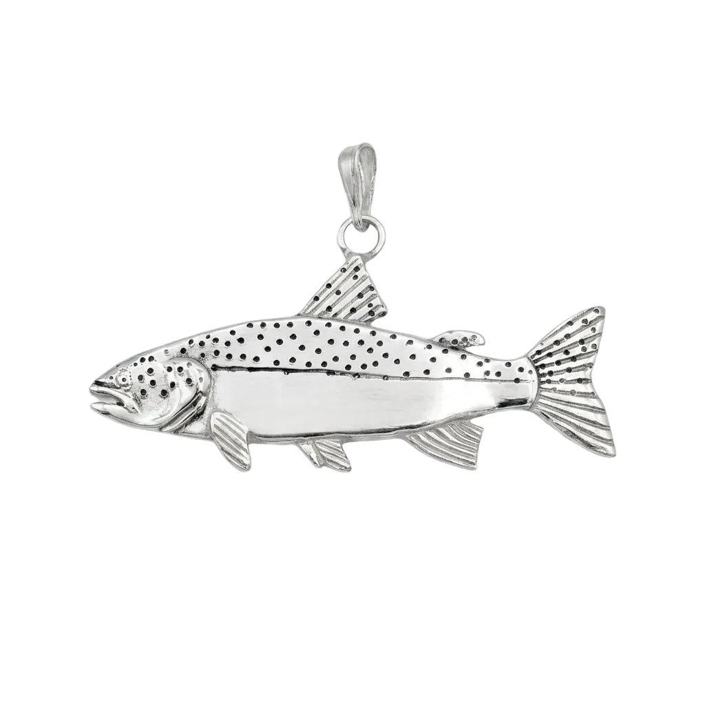 Freshwater Trout Charm (Large) - Sterling Silver