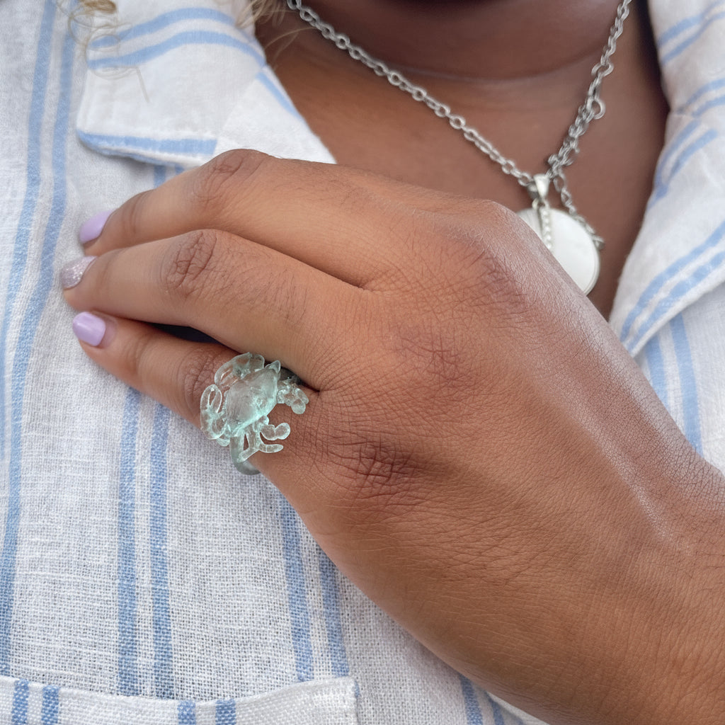 3D Printed Blue Crab Ring