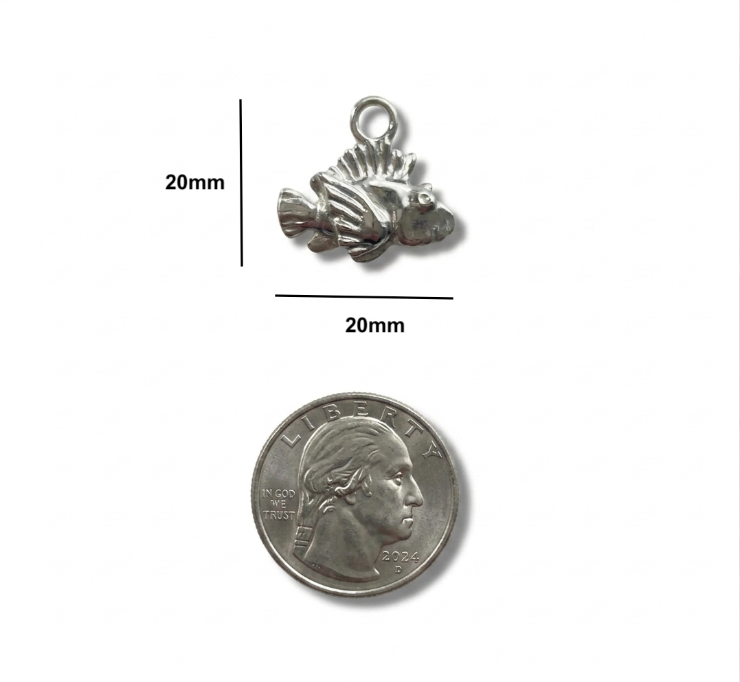 Lionfish Sterling Silver Charm