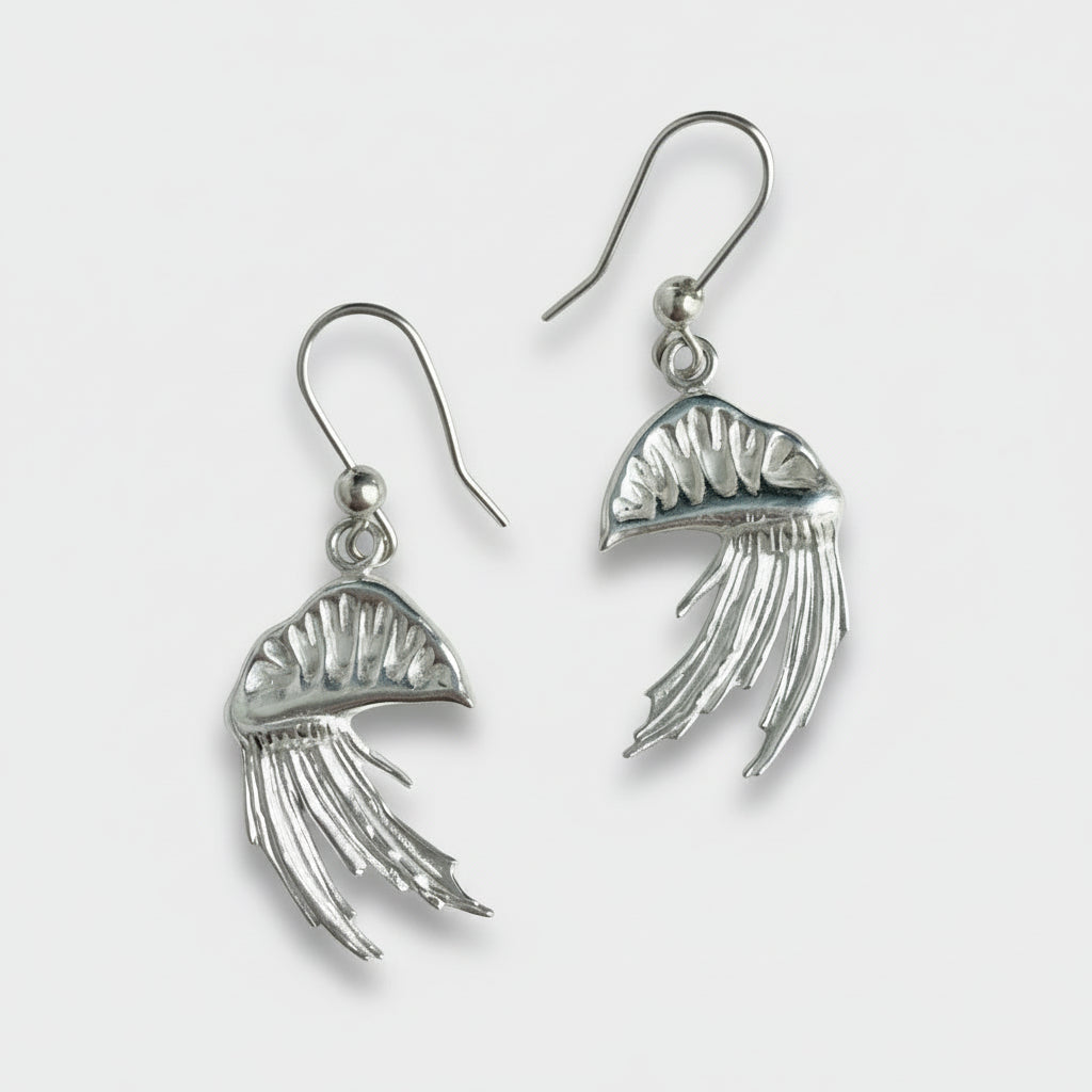 Portuguese Man O' War Sterling Silver Earrings