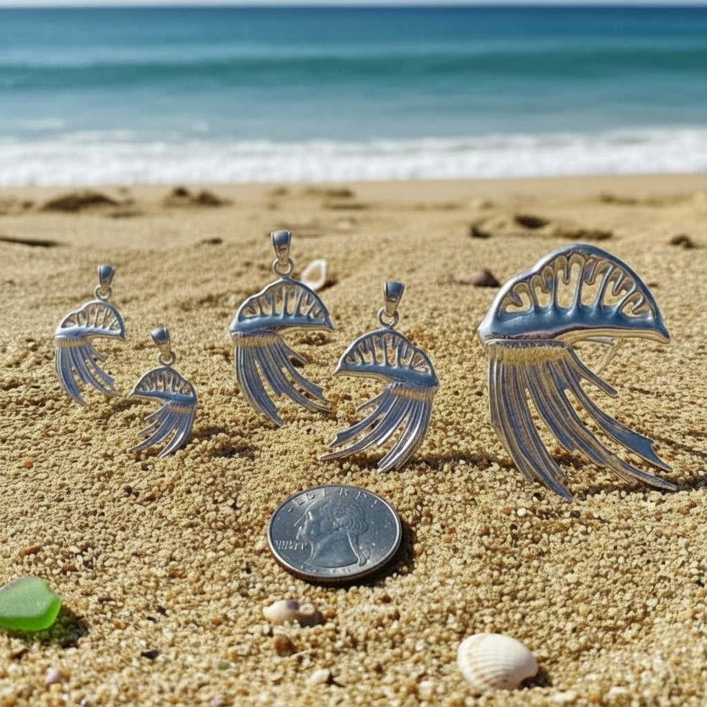 Portuguese Man O' War Sterling Silver Brooch