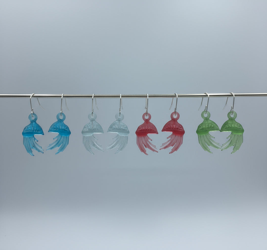 3D Printed Portuguese Man O' War - Earrings