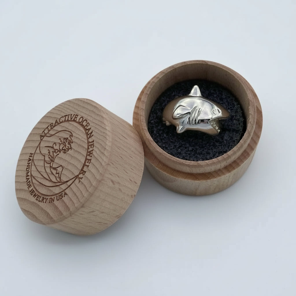 Great White Shark Sterling Silver Ring