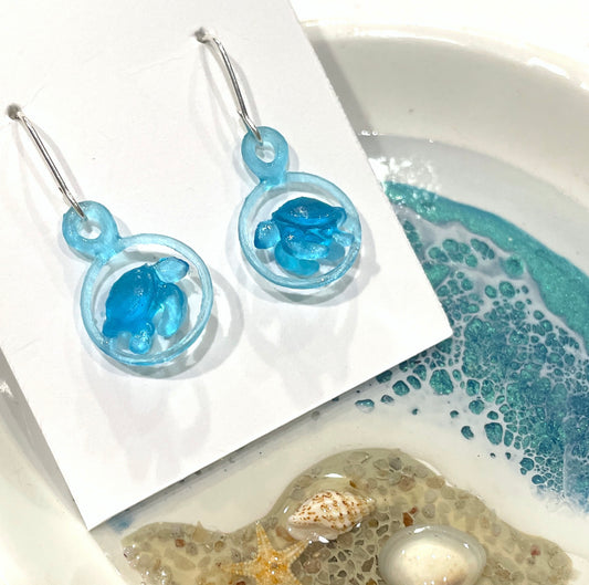 3D Printed Turtle - Earrings