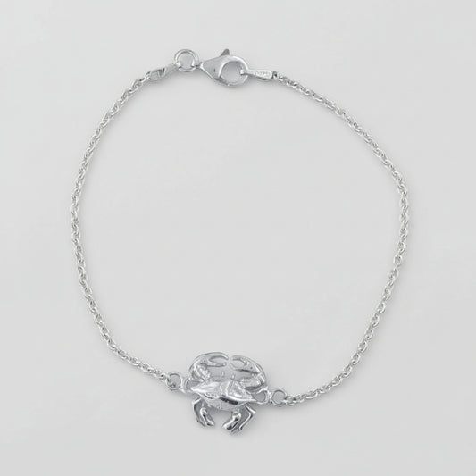 Blue Crab Sterling Silver Bracelet (1 Crab)