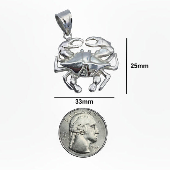 Blue Crab Sterling Silver Charm (Large)