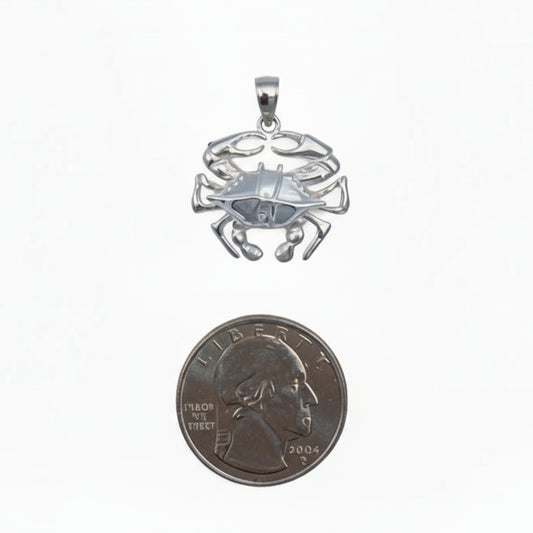 Blue Crab Sterling Silver Charm (Medium)