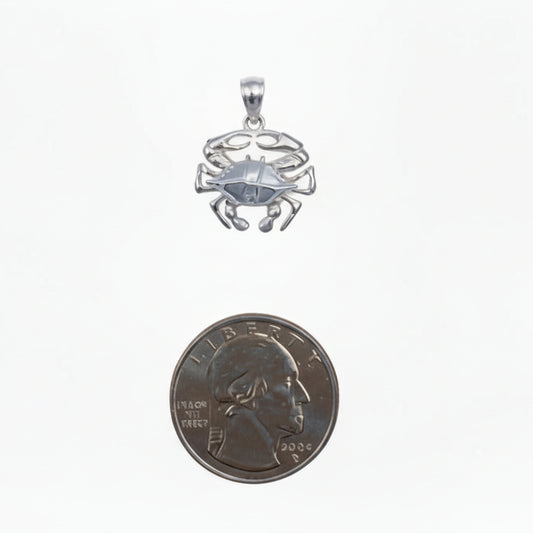 Blue Crab Sterling Silver Charm (Small)