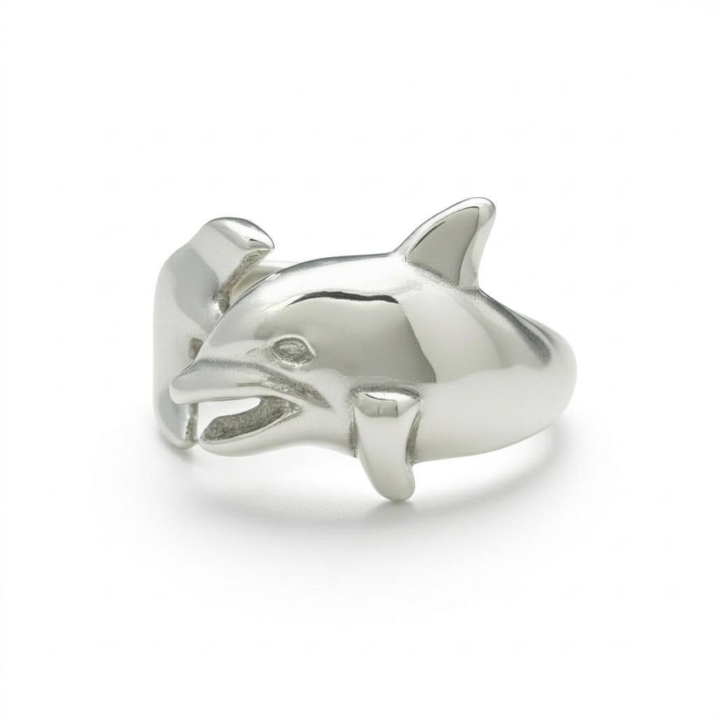 Dolphin Sterling Silver Ring