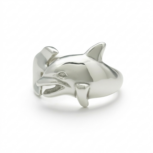 Dolphin Sterling Silver Ring