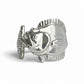 Silver Flounder ring on a white background