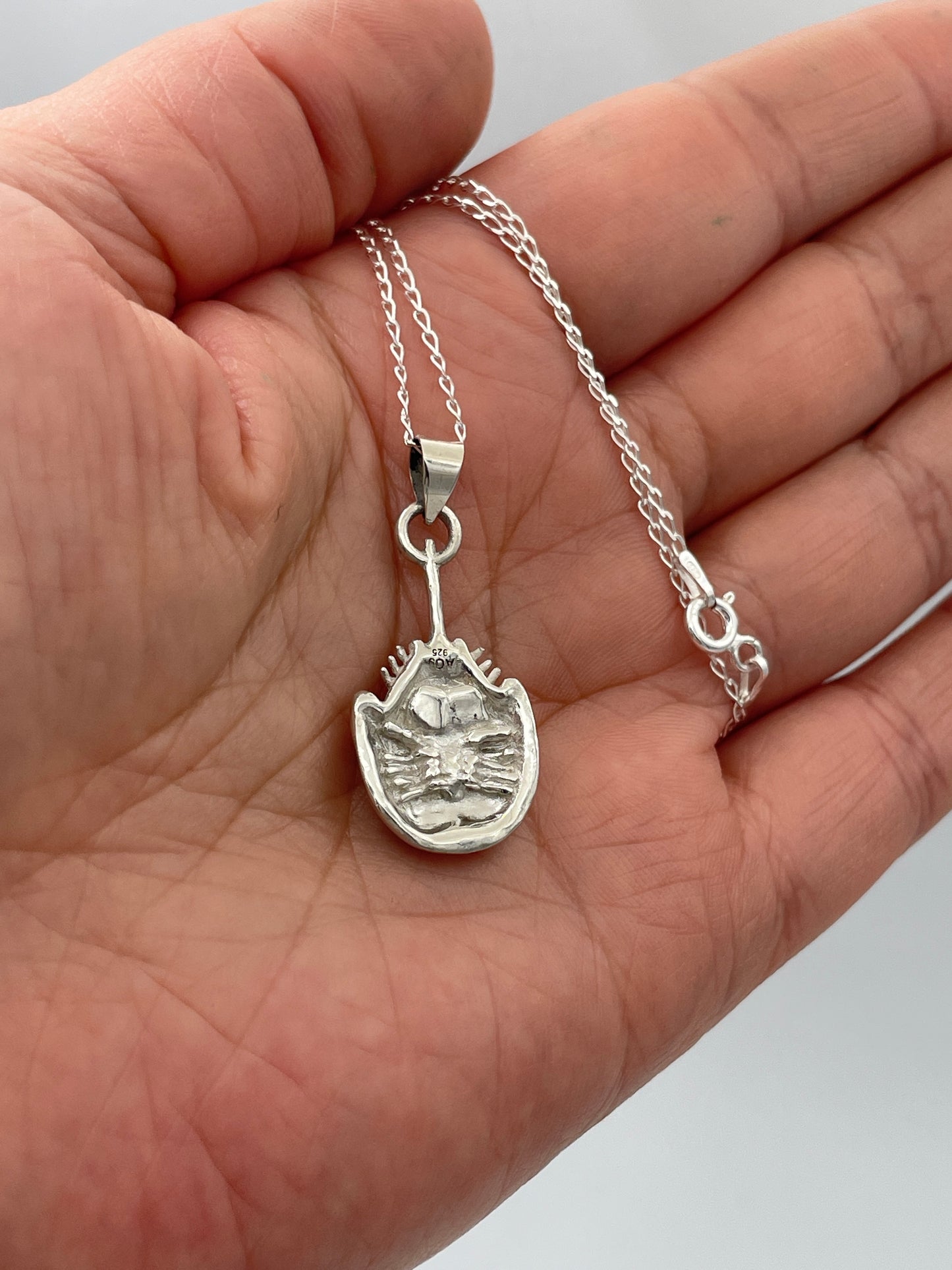 Horseshoe Crab - Sterling Silver Necklace