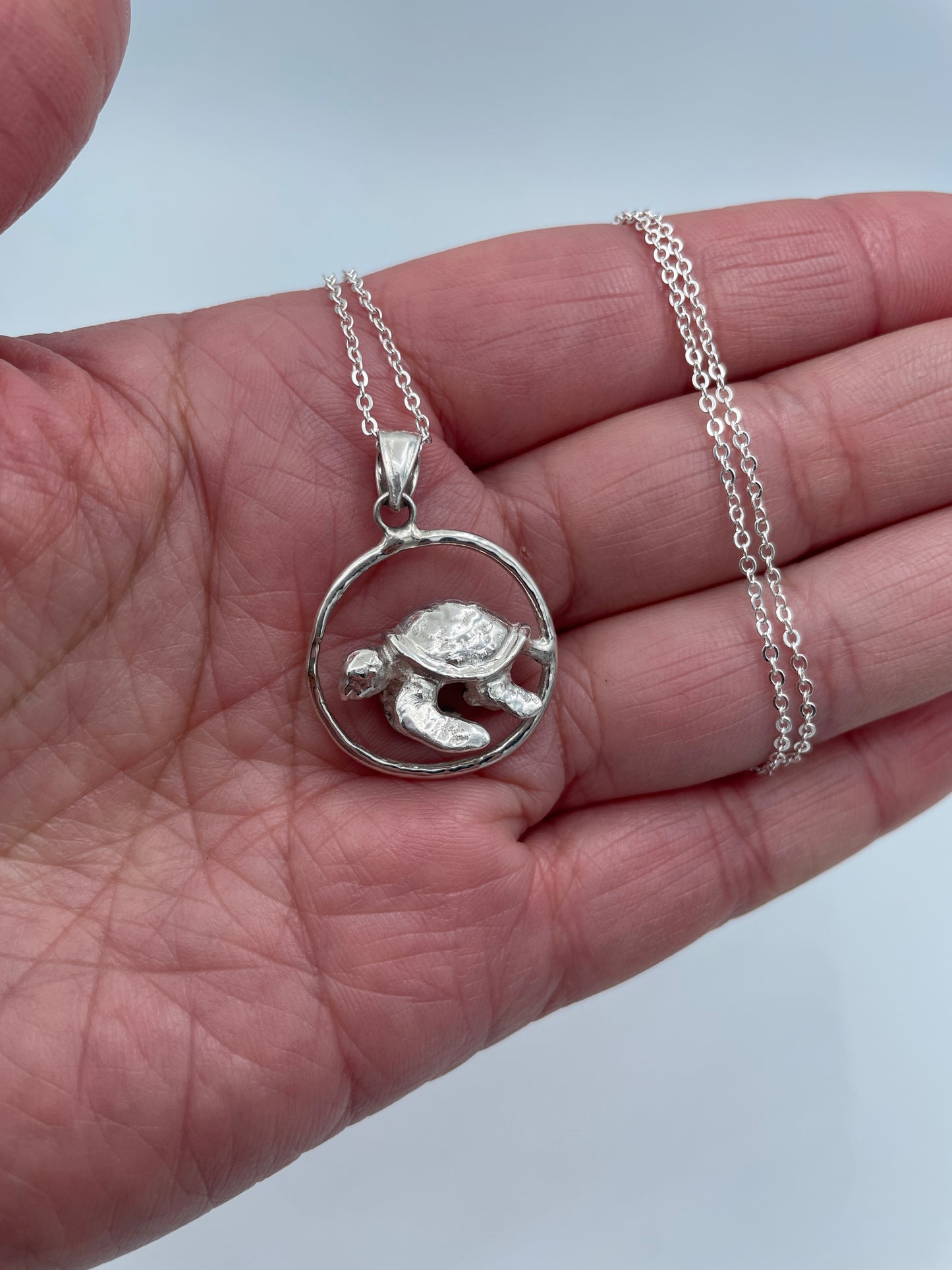Turtle Sterling Silver Neckless (Medium)