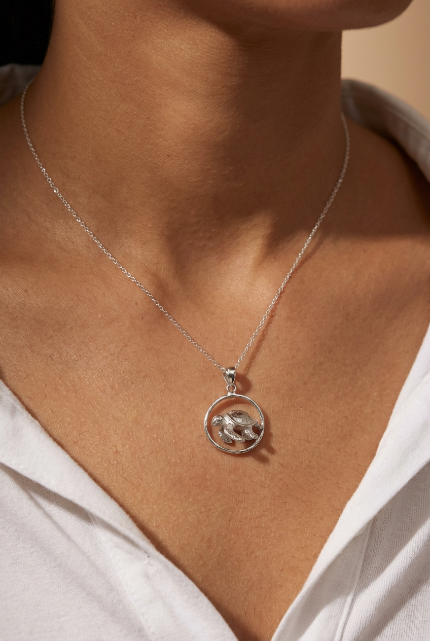 Sea Turtle Sterling Silver Neckless (Small)