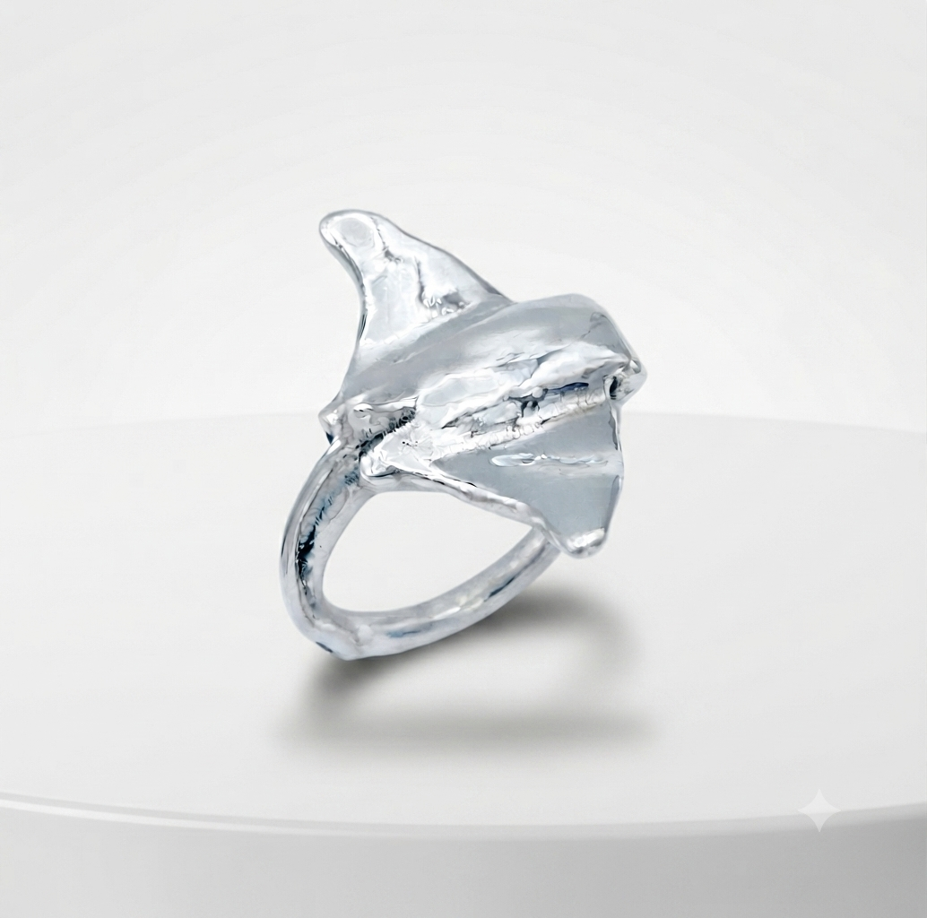 Manta Ray Sterling Silver Ring