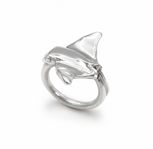 Manta Ray Sterling Silver Ring