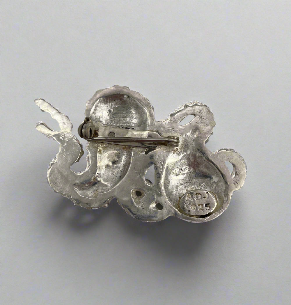 Octopus coming out of Jar - Brooch