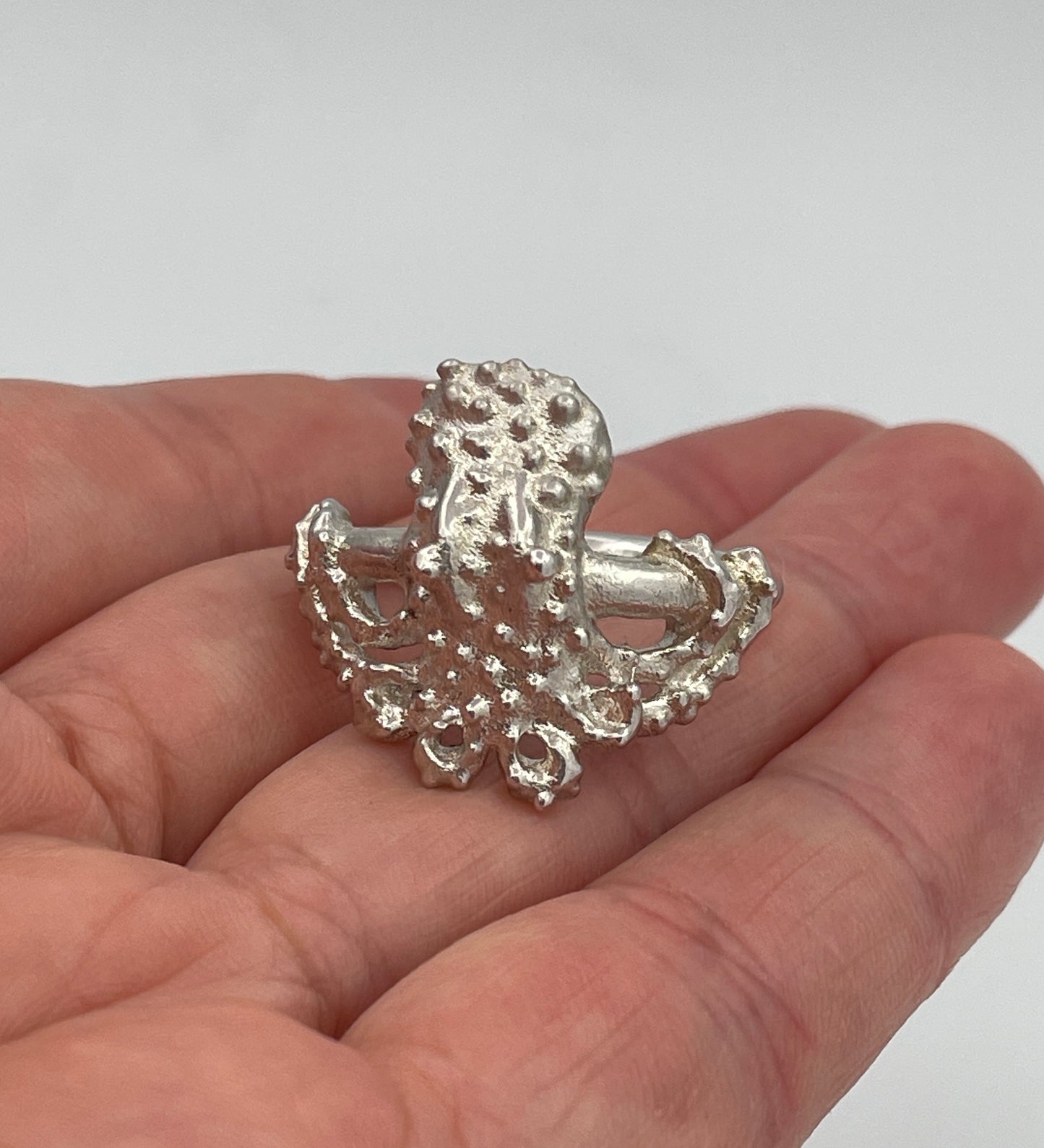 Octopus Sterling Silver Ring