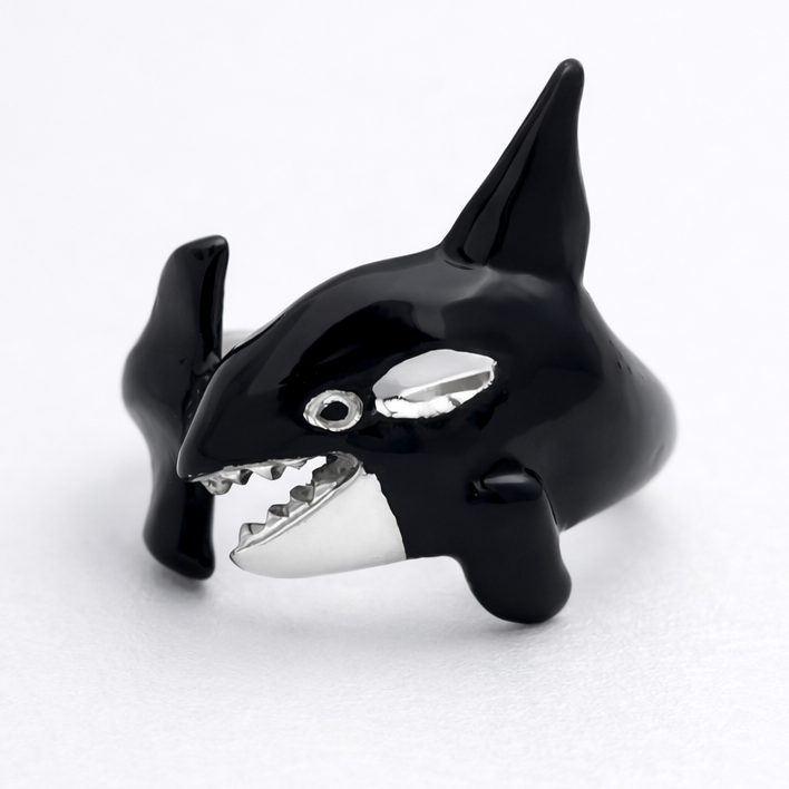 Orca Sterling Silver Ring