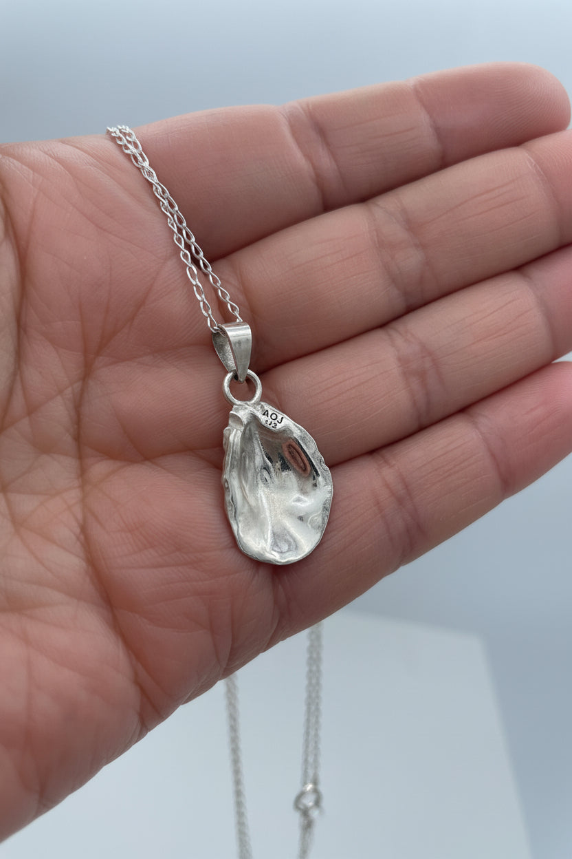 Oyster Necklace on hand