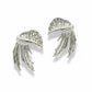 Silver portuguese man o war earrings on a light gray background