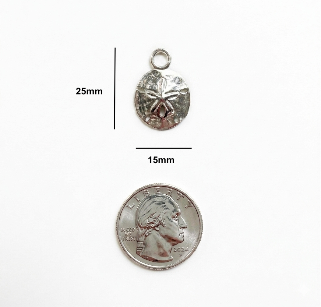 Sand Dollar Sterling Silver Charm