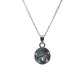Sand Dollar Necklace shoeing backside in white backgroud