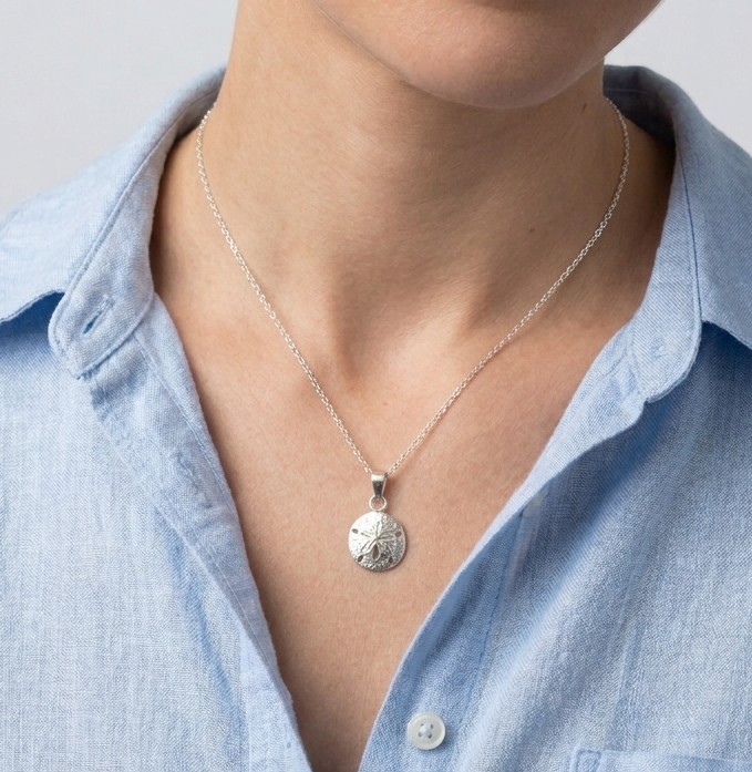 Sand Dollar Sterling Silver Necklace