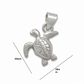 Sea Turtle Charm - Sterling Silver