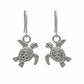 Sea Turtle Sideway Earrings - Sterling Silver