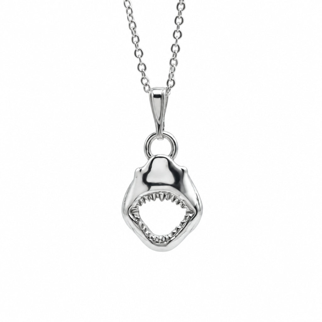 Great White Shark Mouth (Jaws) Necklace - Sterling Silver