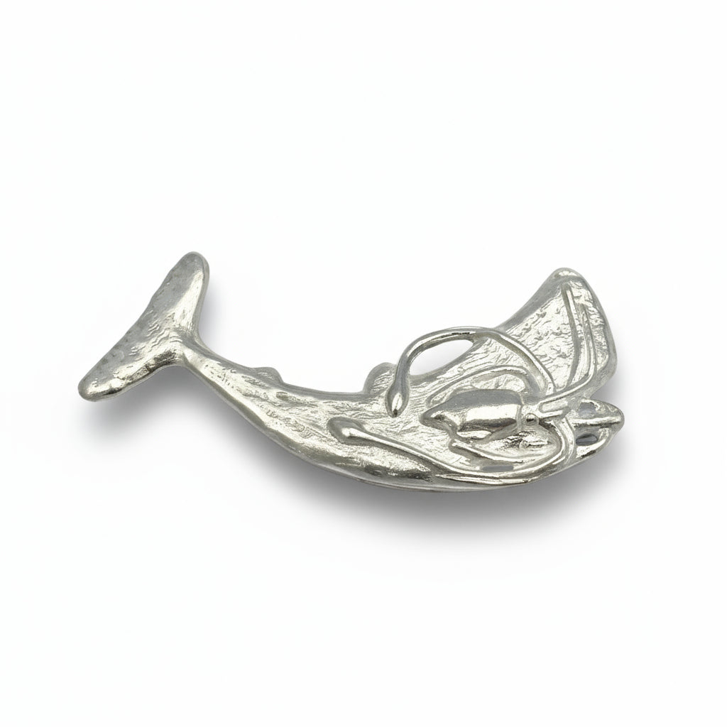 Sperm Whale w/ Squid - Brooch