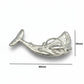 Sperm Whale w/ Squid Sterling Silver Brooch
