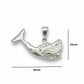 Sperm Whale w/ Squid Sterling Silver Charm (Small)