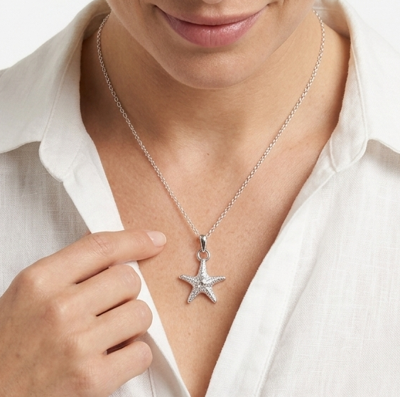 Starfish Sterling Silver Necklace