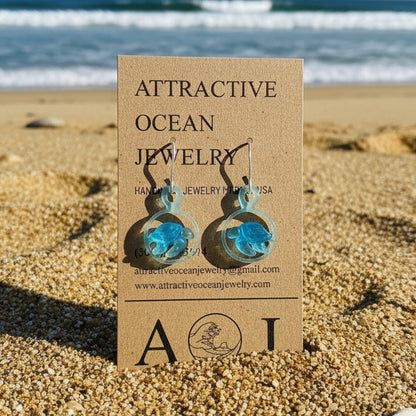 3D Printed Turtle - Earrings