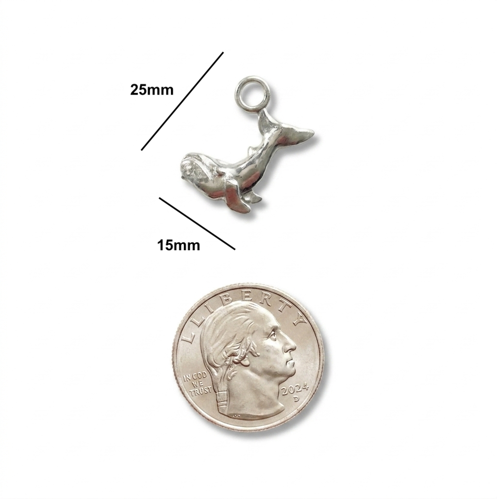 Breaching Whale Sterling Silver Charm